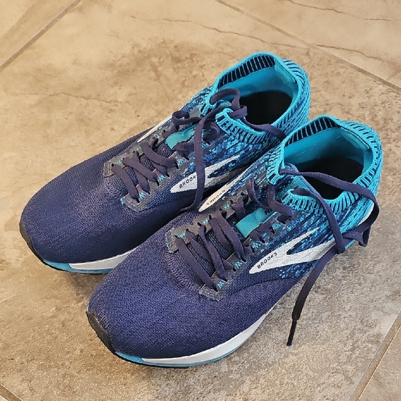 Brooks Navy and Aqua Running sneakers, Brooks DNA AMP RICOCHET - Picture 6 of 11